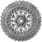 Ekena Millwork Sellek Medallion (Canopies up to 1 1/8"), 18 1/2"OD x 7/8"ID x 1 1/2"P, Ultra Pure White Crackle CM18SKUWC - alternate 1